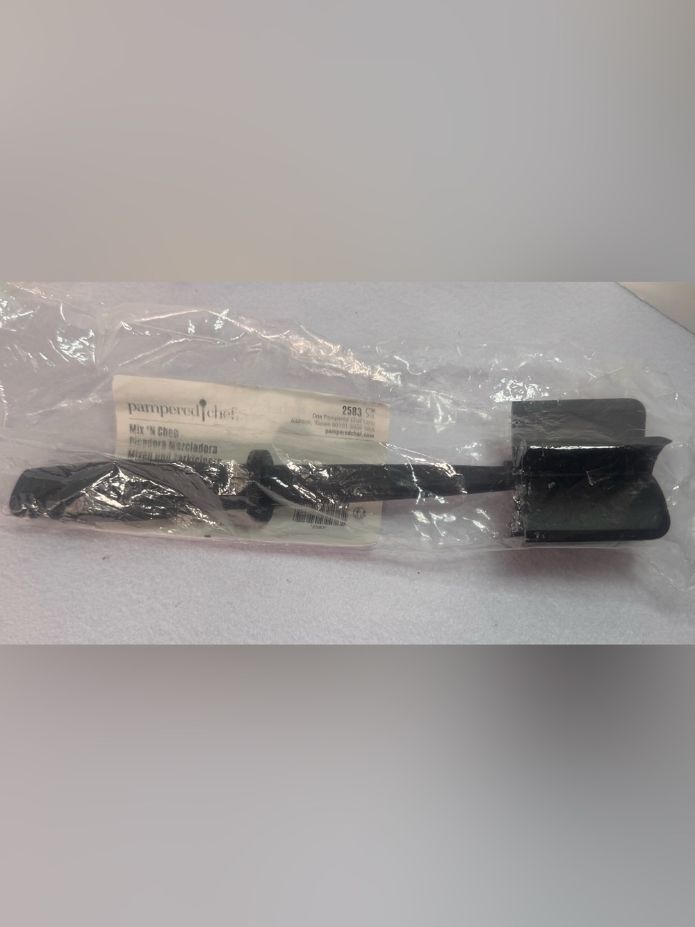 Pampered Chef Mix ’N Chop #2583 Black Ground Meat Chopper New in Package